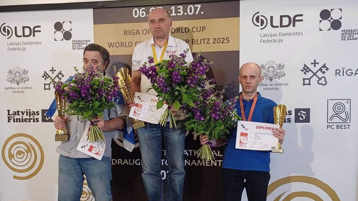 Юрій Анікєєв виборов бронзу бліцового чемпіонату світу – 2025 шашок-100